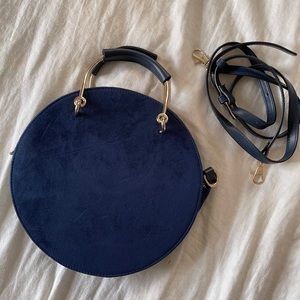 Blue Suede Circle Bag